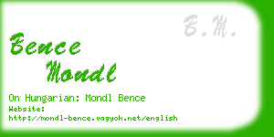 bence mondl business card